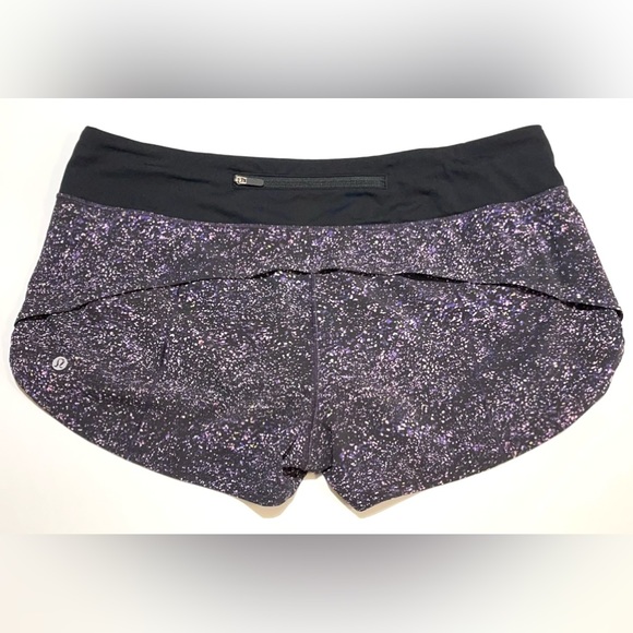 Lululemon Speed Up Running Athletic Shorts Crystalline Multi Black Size 10 - Picture 16 of 16